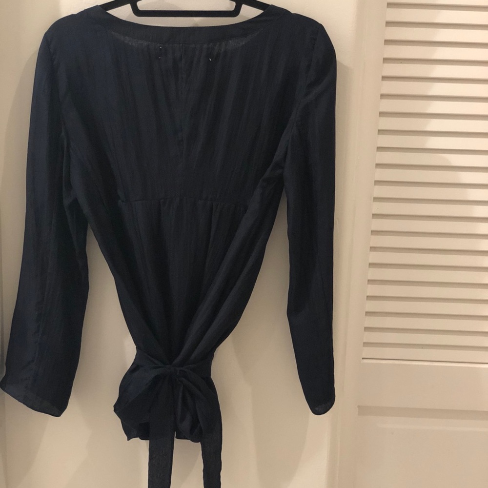 Marni dark blue silk tie top